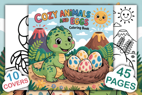 Download Cozy Animals and Eggs Coloring Book - Premium Resources